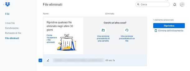 recuperare screenshot da Dropbox