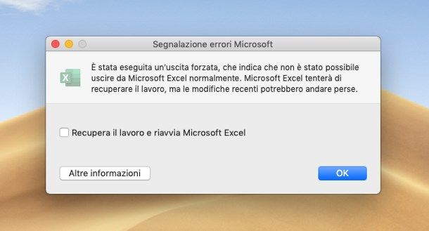 Come recuperare un file Excel non salvato su Mac