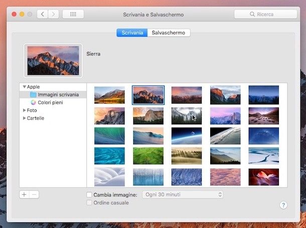 Come cambiare lo sfondo del Mac