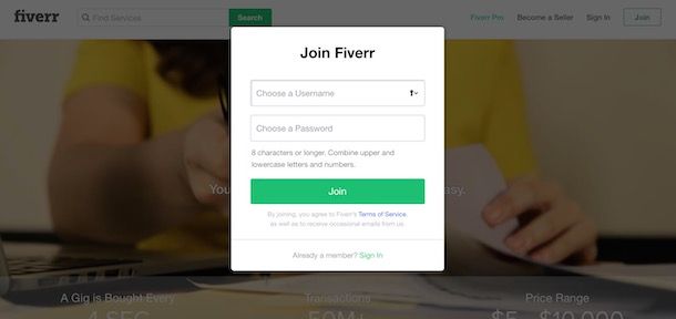 Venditore Fiverr