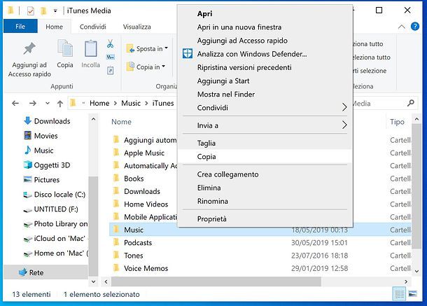 Come trasferire musica da libreria iTunes a chiavetta USB su Windows