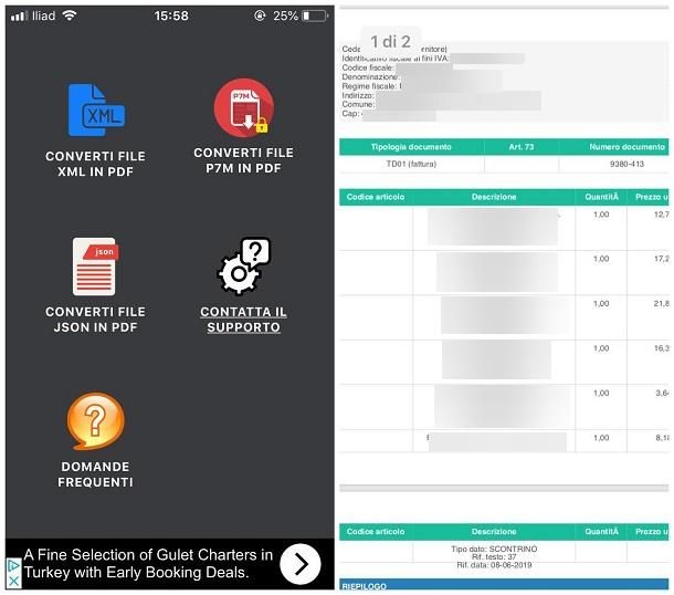 Come aprire file XML fattura elettronica iPhone