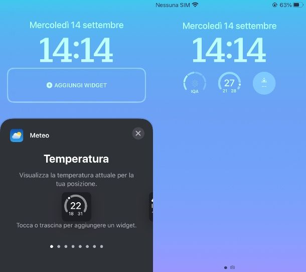 Come mettere il meteo nella schermata di blocco su iPhone