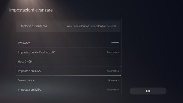 Come configurare rete WiFi su PS5