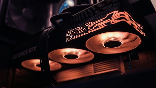 Scheda video PC gaming luce