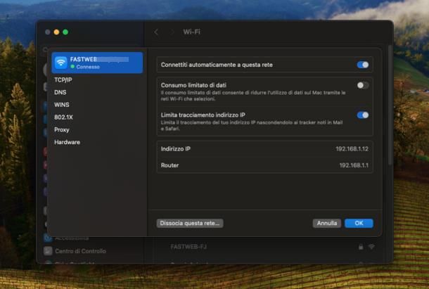 Come configurare rete WiFi su Mac