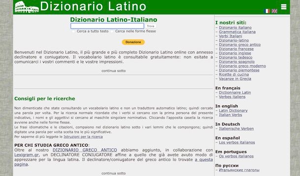 Dizionario Latino Olivetti
