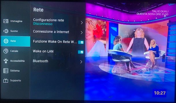 Come impostare rete WiFi su TV