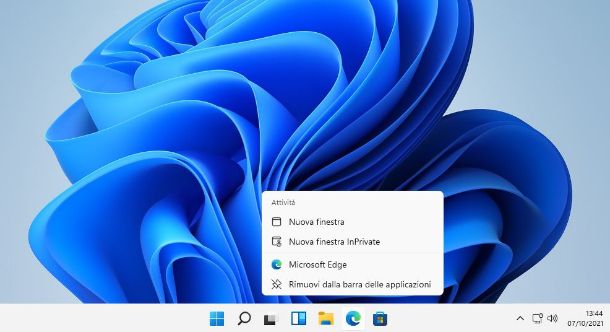 Rimuovere icona barra applicazioni Windows 11