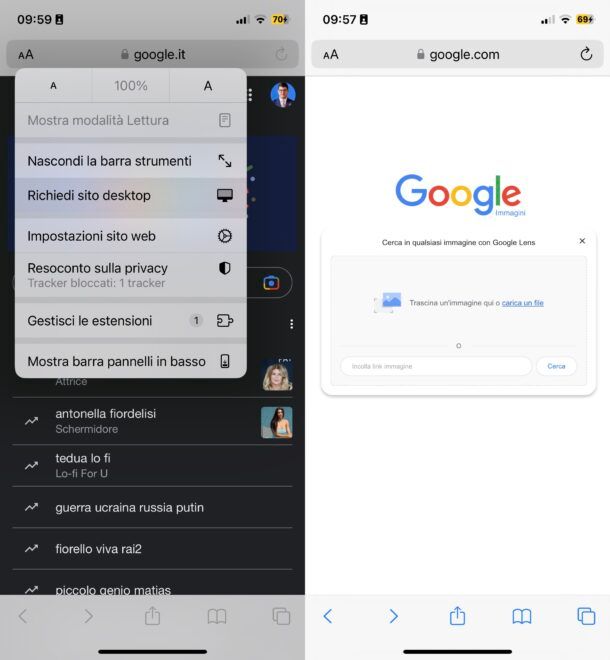 Cercare per immagini con Google Immagini da mobile