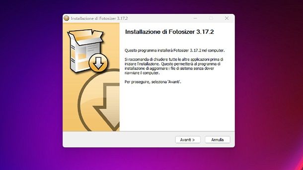 Installazione Fotosizer Windows 11