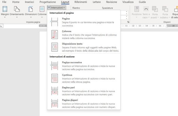 Come inserire numeri di pagina Word solo in una sezione