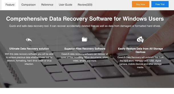 Sito EaseUS Data Recovery Wizard