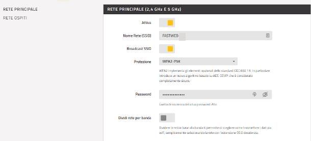 Configurare rete WiFi Fastweb