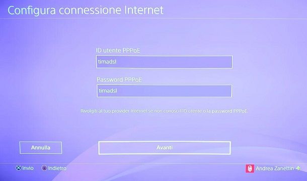 Password PPPoE PS4