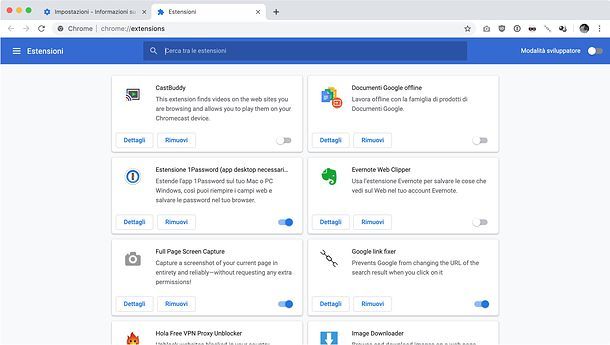 Estensioni Chrome
