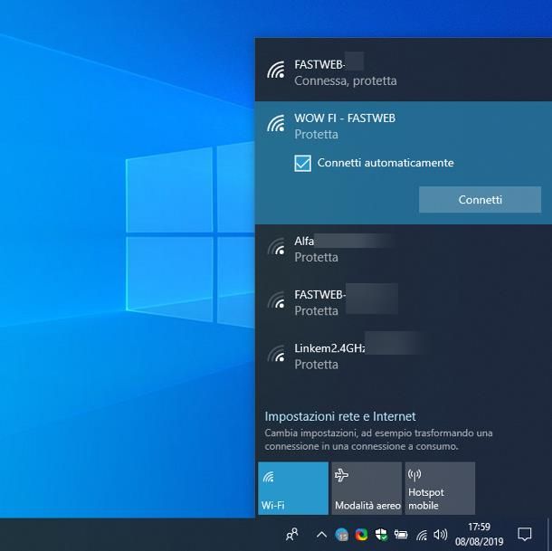 Come configurare rete WiFi su PC
