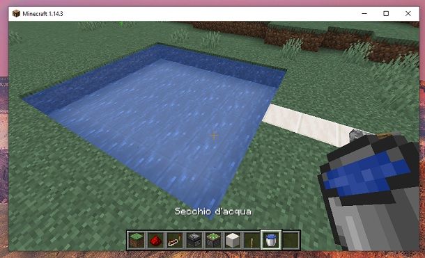 Secchio d'acqua Minecraft