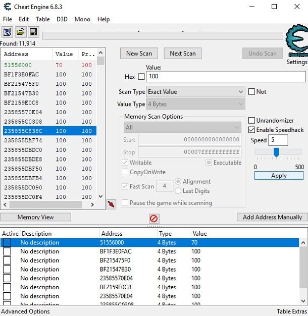 Speedhack Cheat Engine