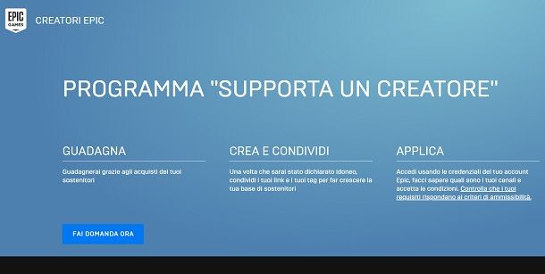 Supporta Creatore Fortnite