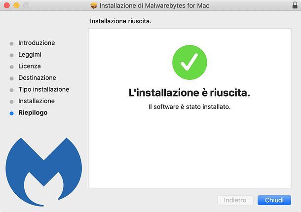 Installazione Malwarebytes Anti-malware su macOS