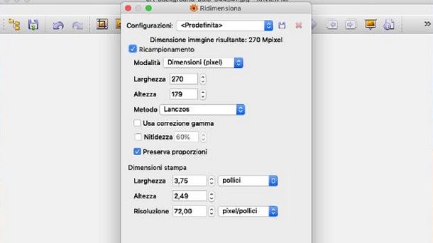 Programmi per il ridimensionamento Mac