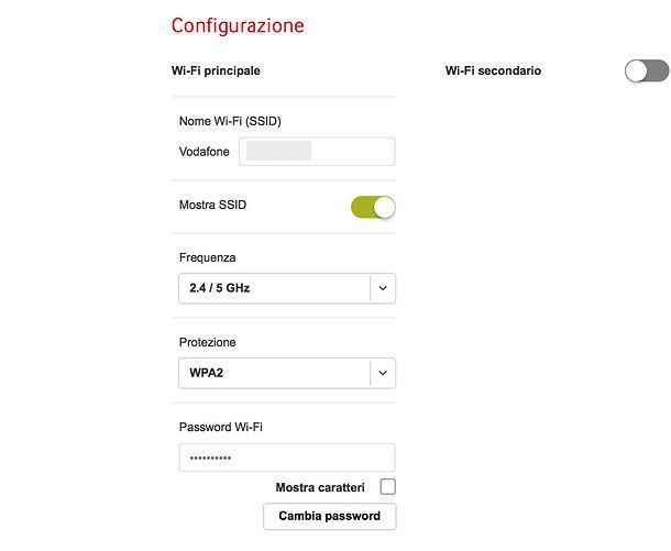 Come configurare rete WiFi nel modem