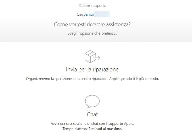 Come contattare assistenza Apple