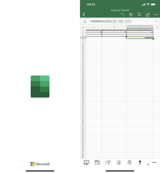 Excel per iPhone