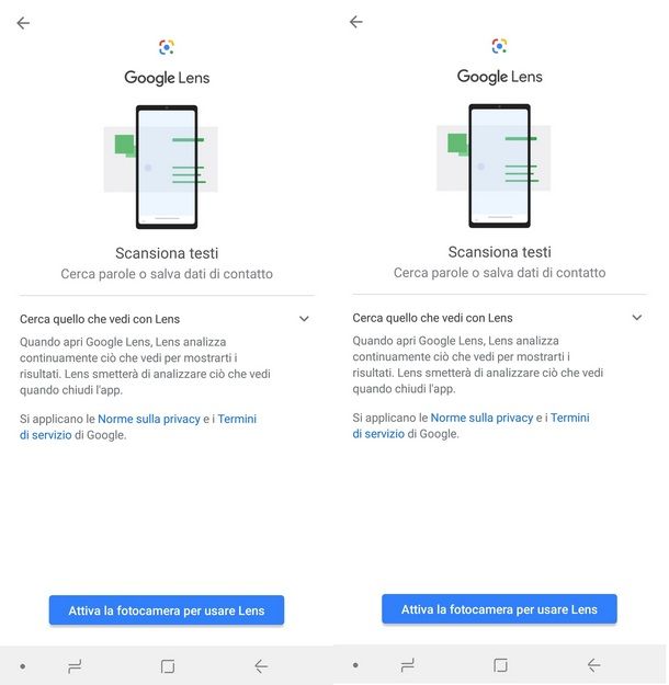 Attivare Google Lens