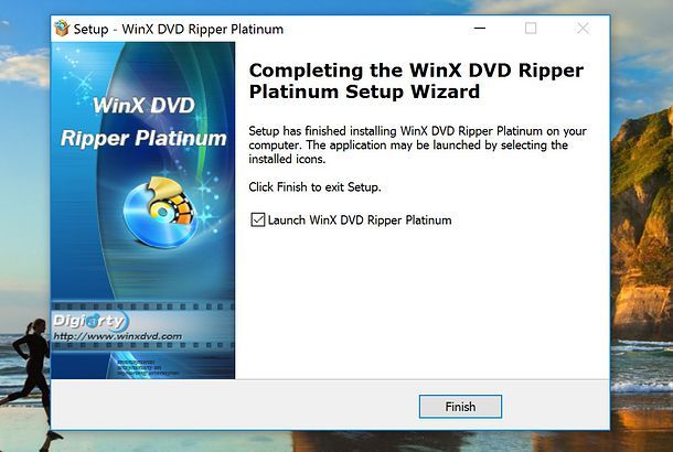 Installazione WinX DVD Ripper Platinum su Windows