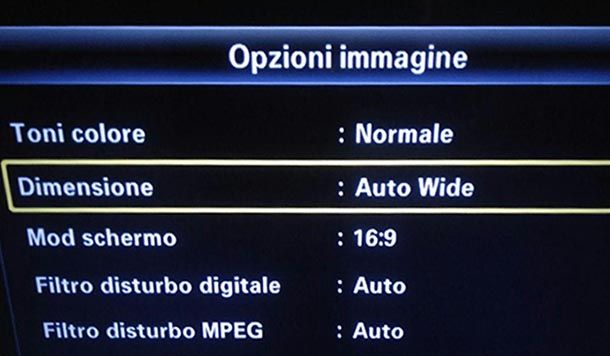 TV Samsung, menu Opzioni immagine