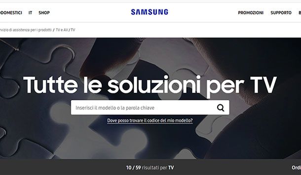 Sito Samsung, tutte le soluzioni per TV