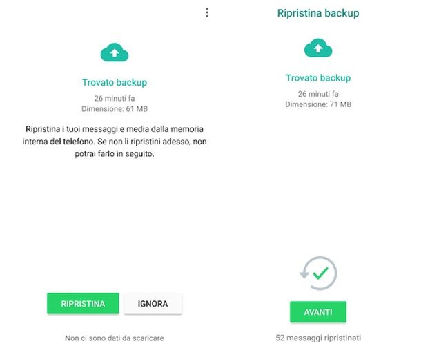 Come recuperare video cancellati da WhatsApp tramite backup