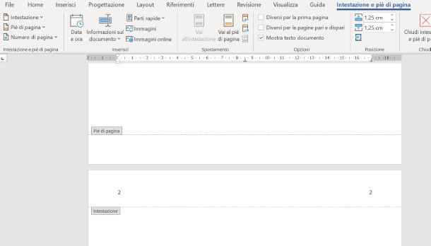 Come inserire numeri di pagina Word a destra e sinistra