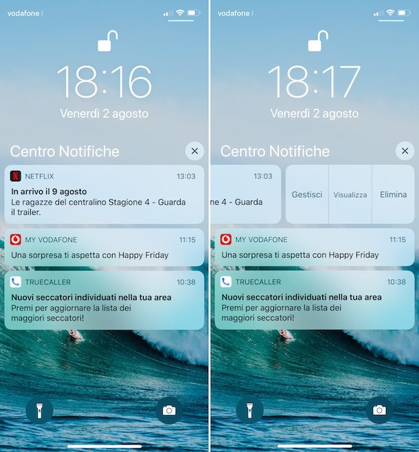 Cronologia delle notifiche su iPhone