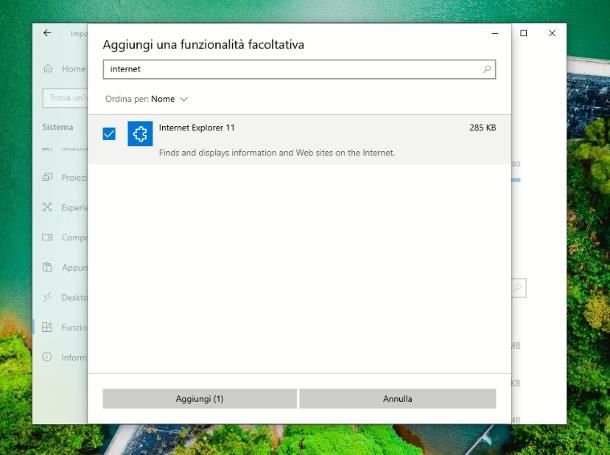 Ripristinare Internet Explorer