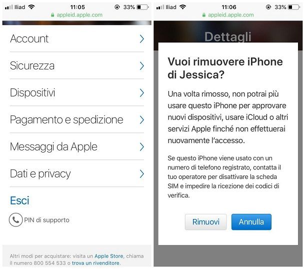 Come eliminare account iCloud da iPhone senza password