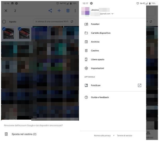 Come cancellare immagini salvate da Google Foto