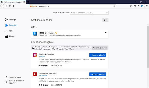 Estensioni Firefox