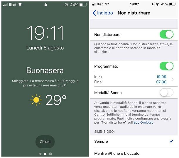 Come mettere il meteo nella schermata di blocco su iPhone