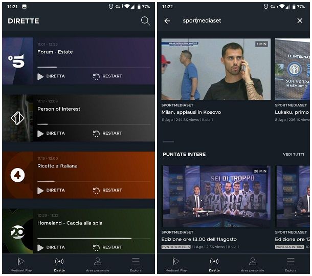 Come vedere partite di calcio gratis sul cellulare - Mediaset Play