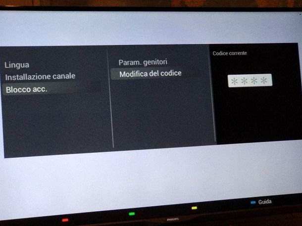 Come resettare PIN TV Philips