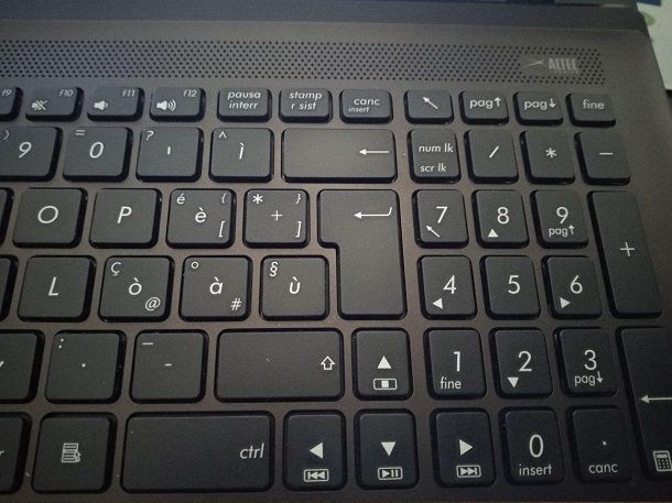 Come sbloccare tastiera numerica su PC ASUS