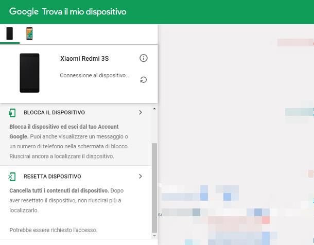 Sbloccare un telefono Android protetto da password tramite Trova il mio dispositivo