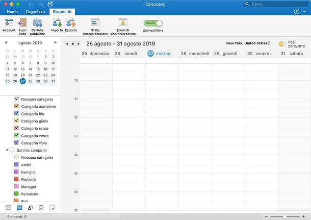 Modalità offline di Outlook per Mac
