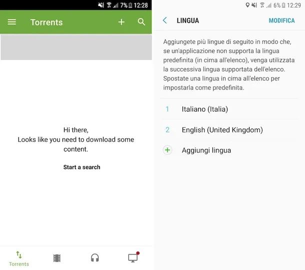 uTorrent in italiano Android