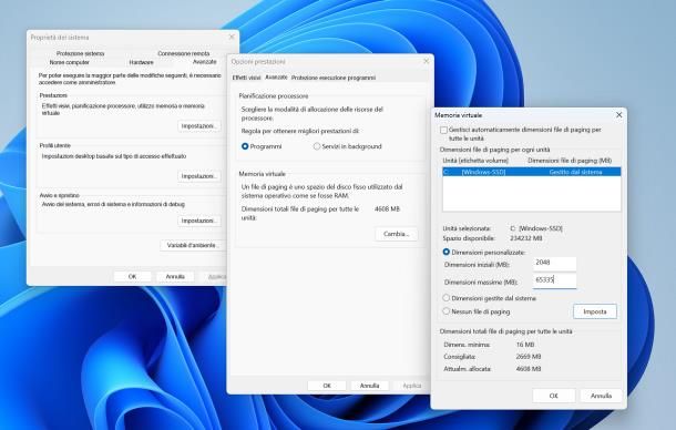 Come aumentare la RAM del PC Windows 10 e successivi: memoria virtuale