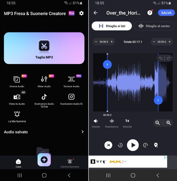 Tagliare musica, mp3 cutter