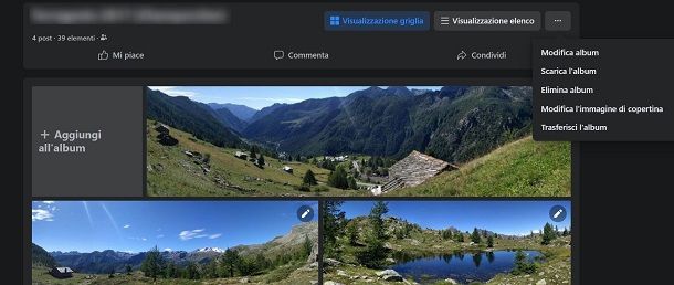 Come salvare le foto da Facebook tutte insieme